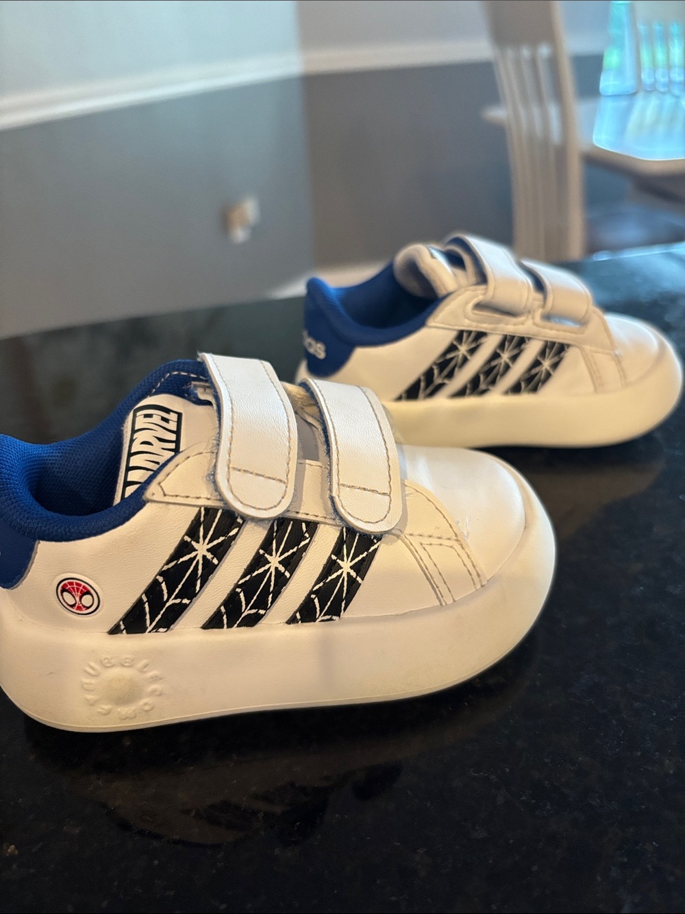 Adidas Kid’s Marvel Grand Court Athletic Sneakers with Hook-and-Loop Straps
